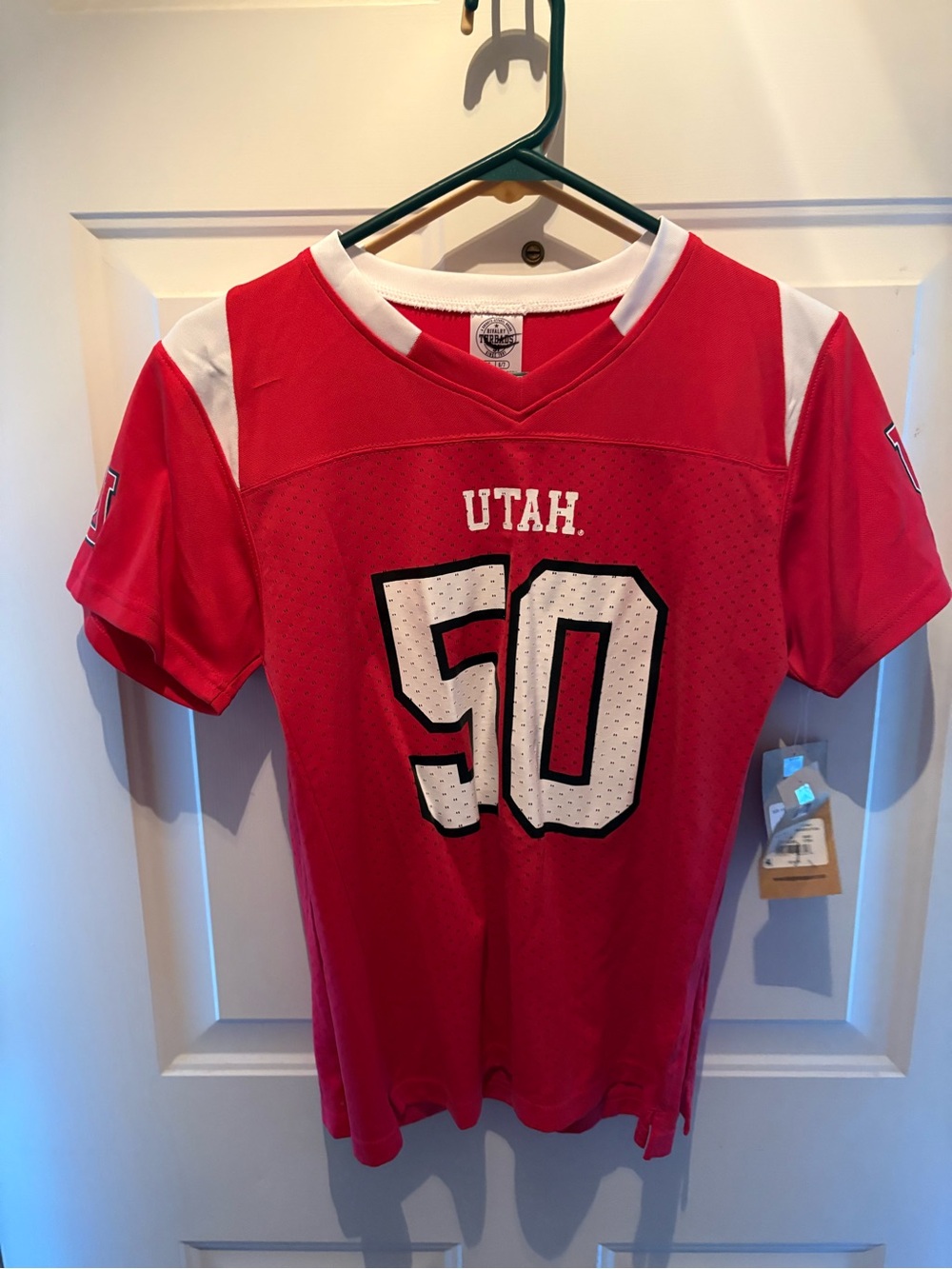 Rivalry Threads Utah Red Football Jersey #50 with White AccentsUtah Utes x 2